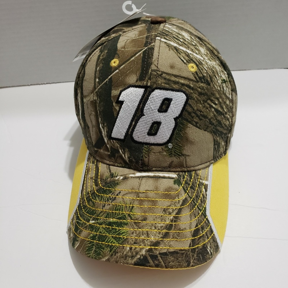Kyle Busch Camo Hat # 18 - JGR Racing - M & M's Racing